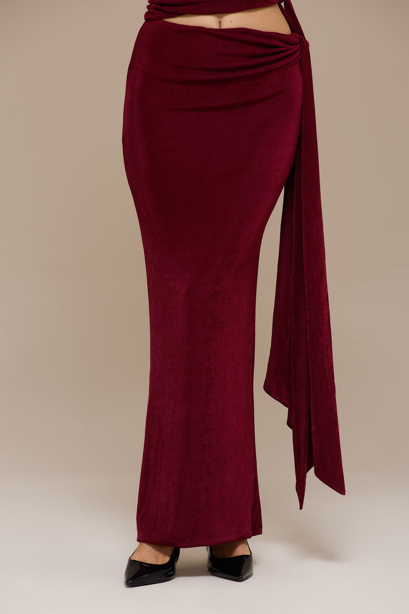 NOA MAXI SKIRT | WINE