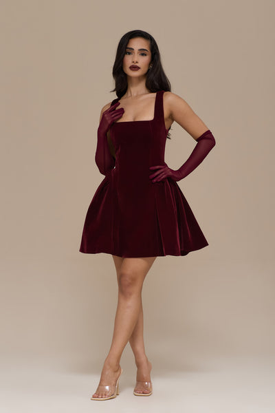 LUCKY MINI DRESS | WINE