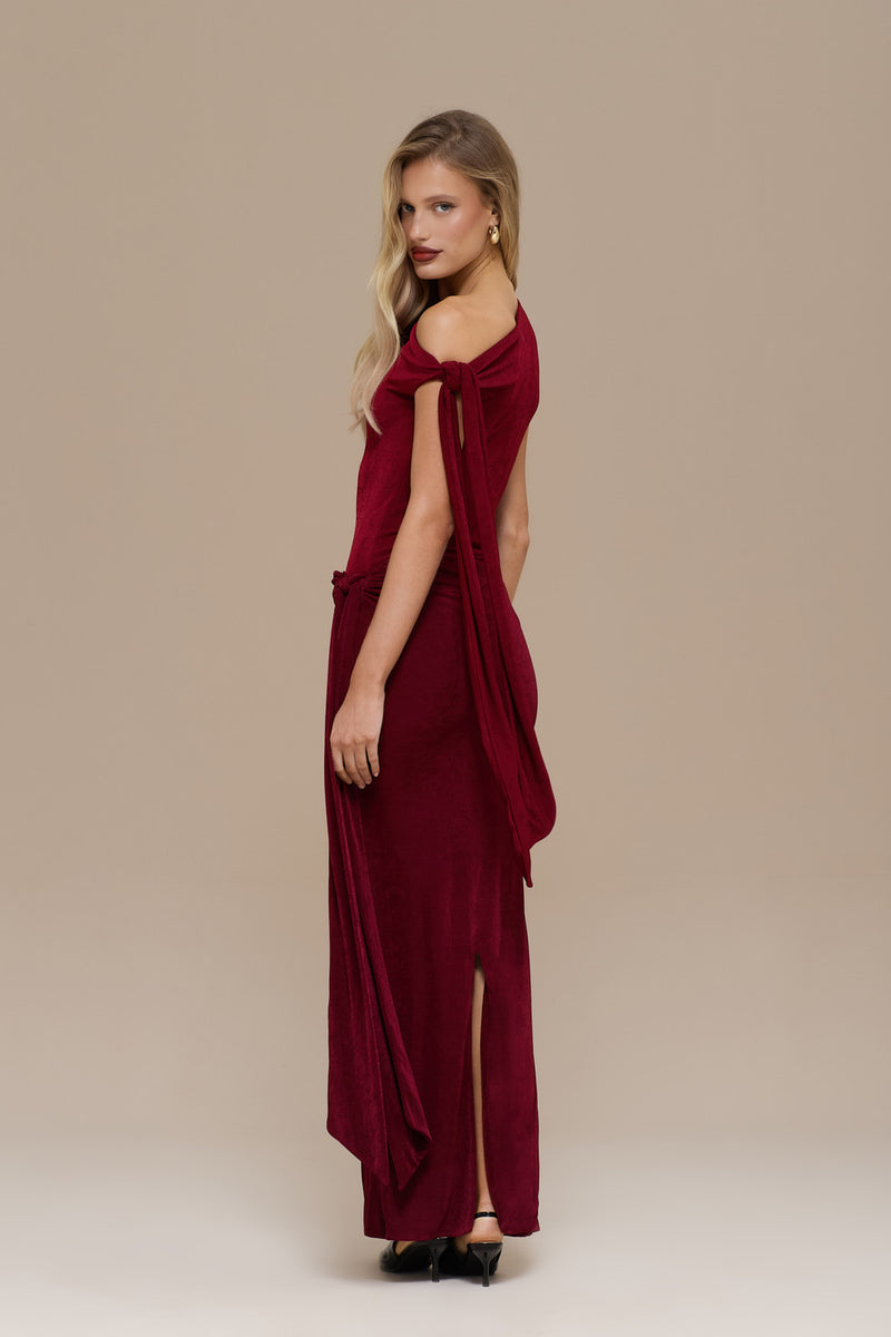 NOA MAXI SKIRT | WINE