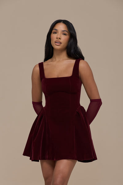 LUCKY MINI DRESS | WINE