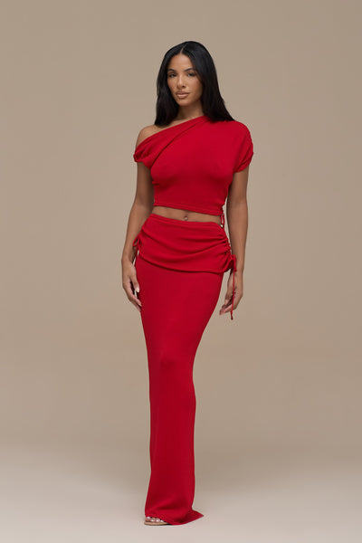 YRIS KNIT CO-ORD | RED