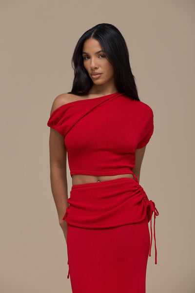 YRIS KNIT CO-ORD | RED