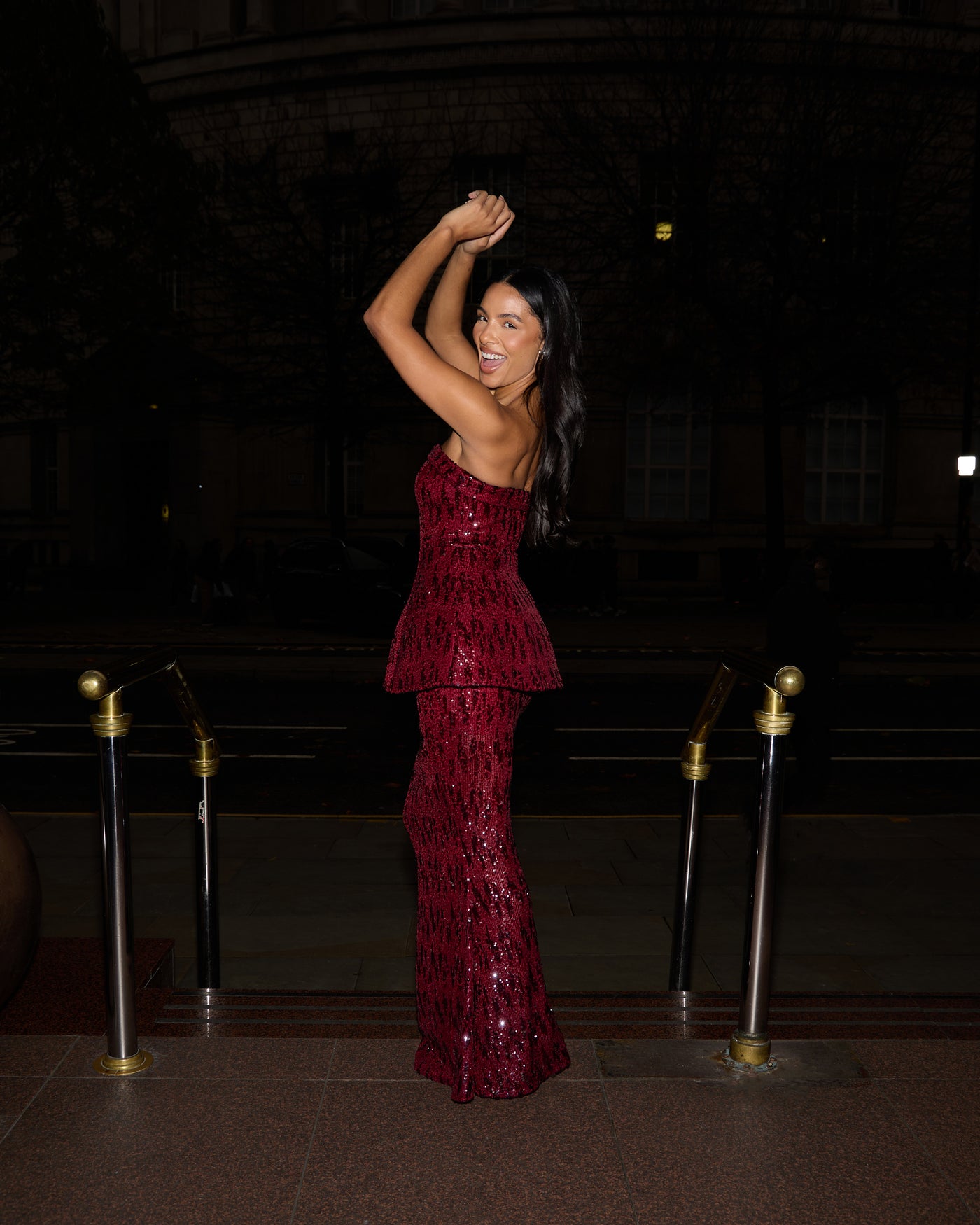 SCARLETT MAXI SKIRT | WINE SEQUIN