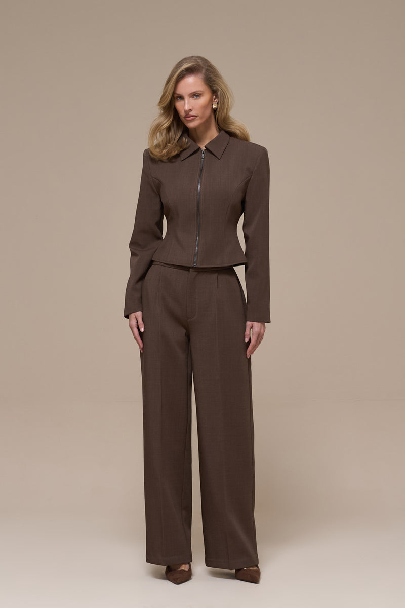 MAEVE TAILORED TROUSERS | BROWN