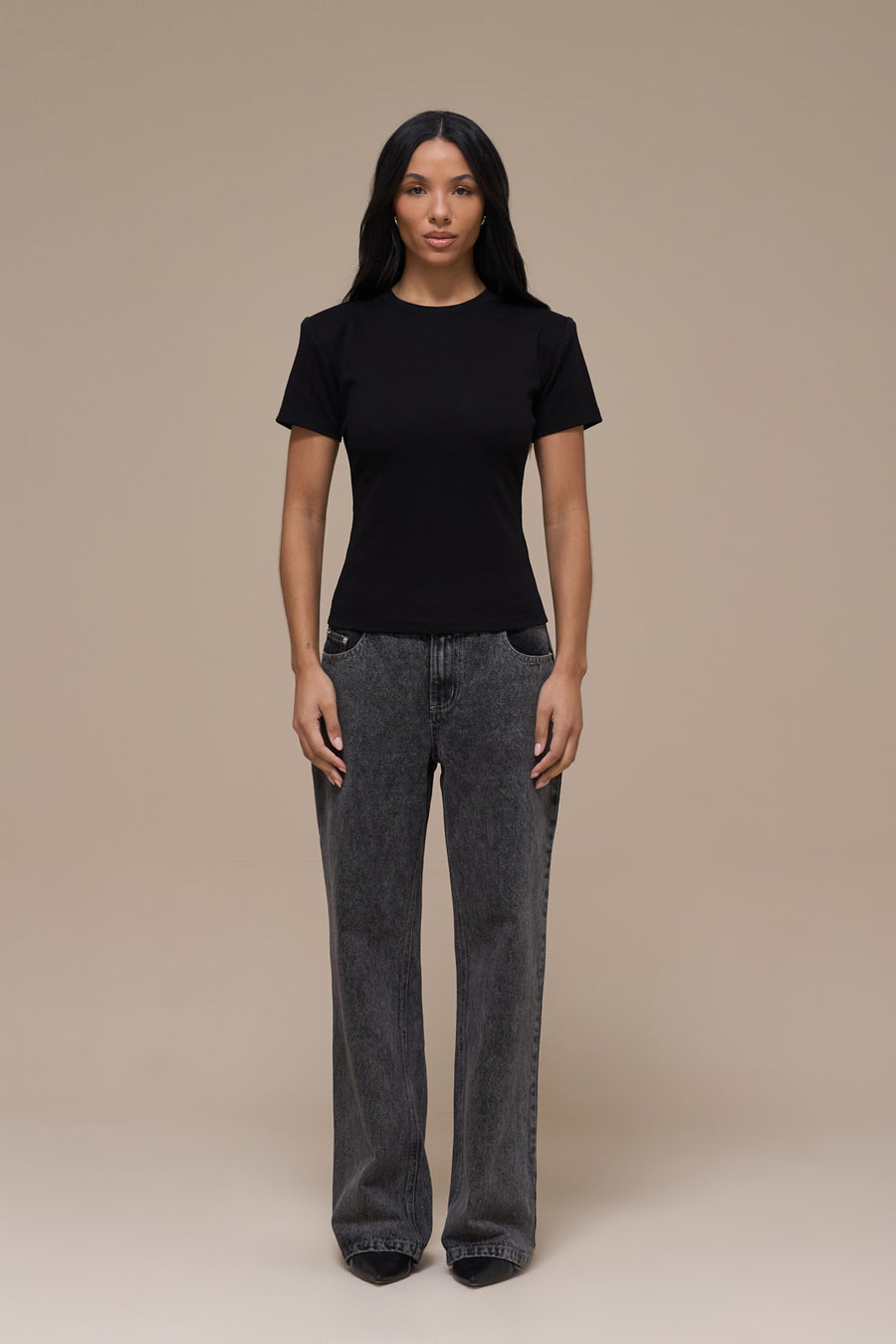 WANDER STRAIGHT LEG JEANS WITH ADJUSTABLE WAIST | DARK WASH DENIM