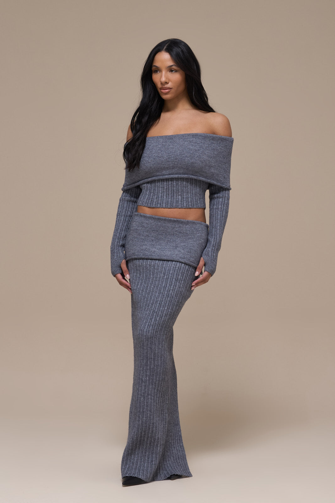 MOLLIE KNIT CO-ORD | GREY