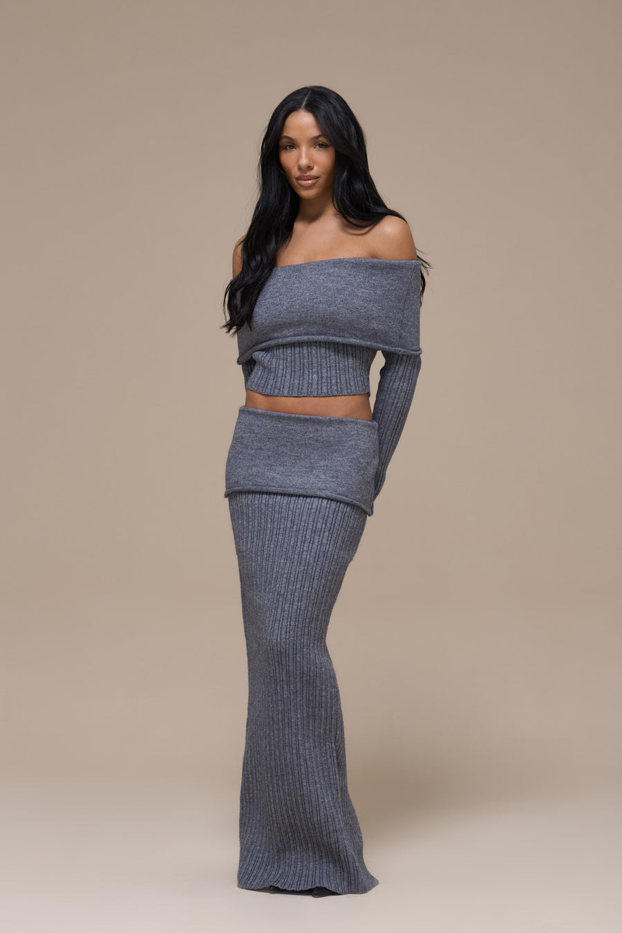 MOLLIE KNIT CO-ORD | GREY