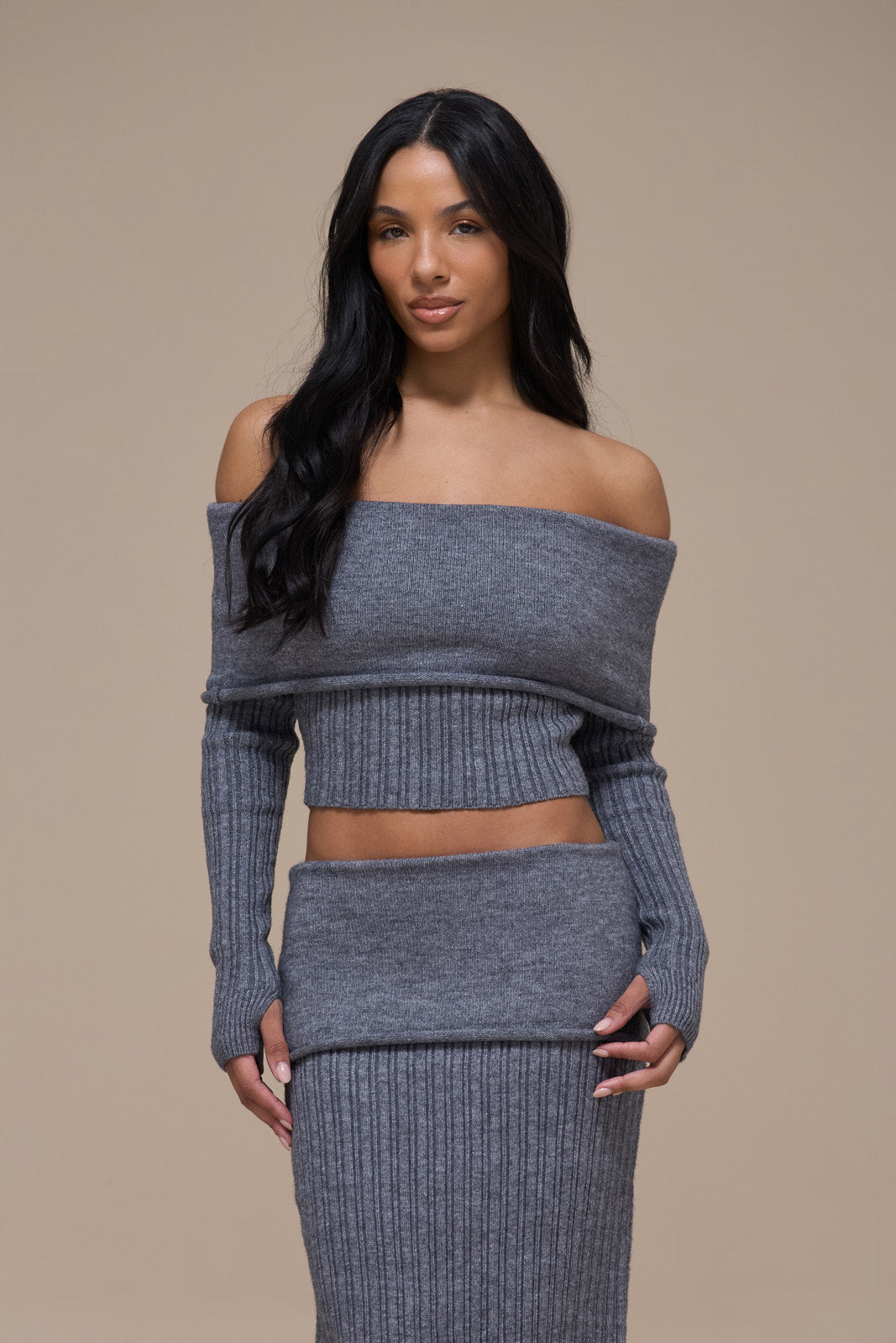 MOLLIE KNIT CO-ORD | GREY