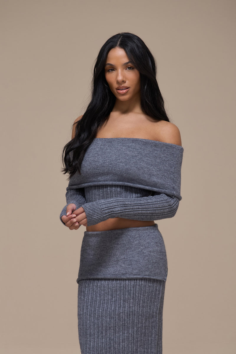 MOLLIE KNIT CO-ORD | GREY