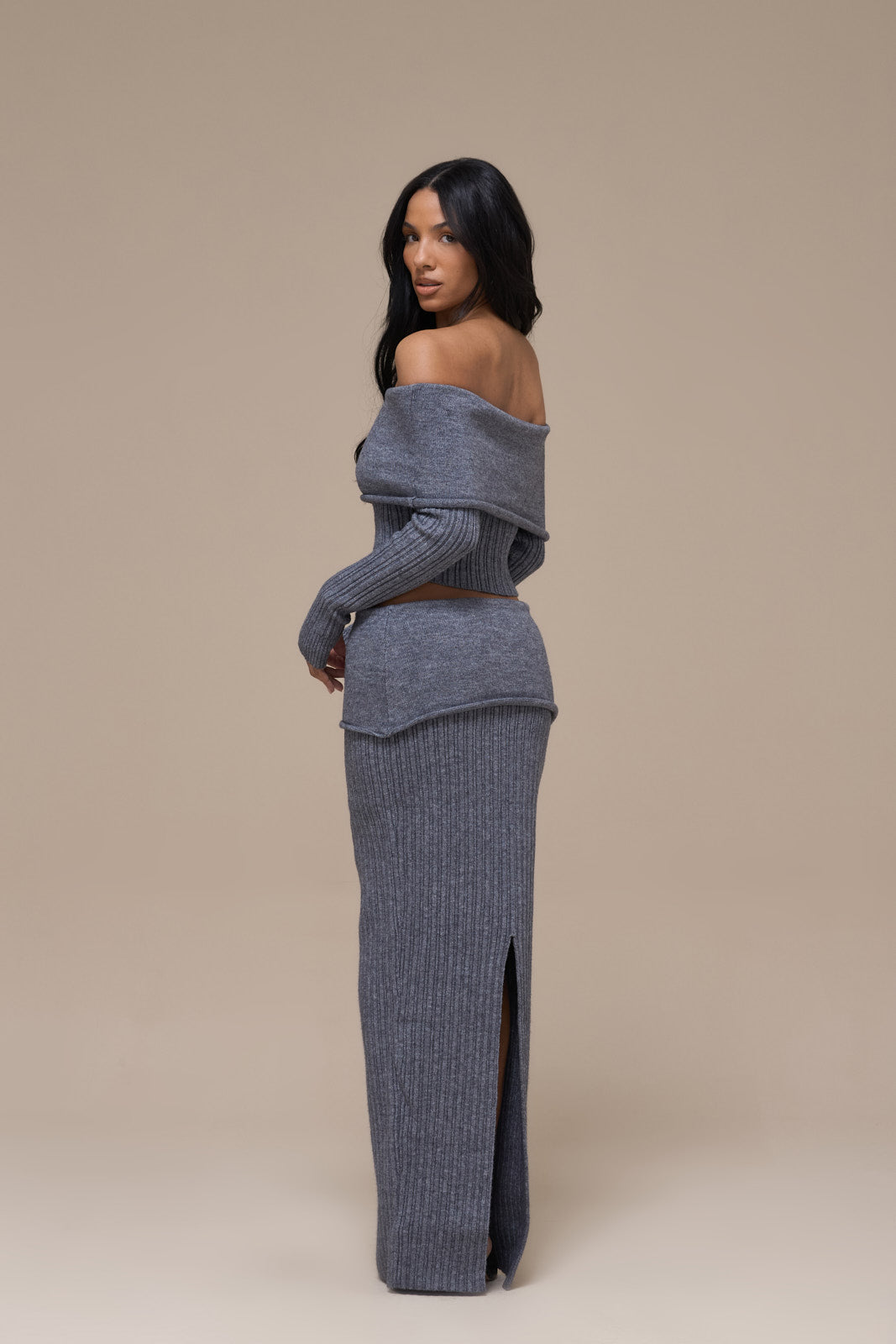 MOLLIE KNIT CO-ORD | GREY