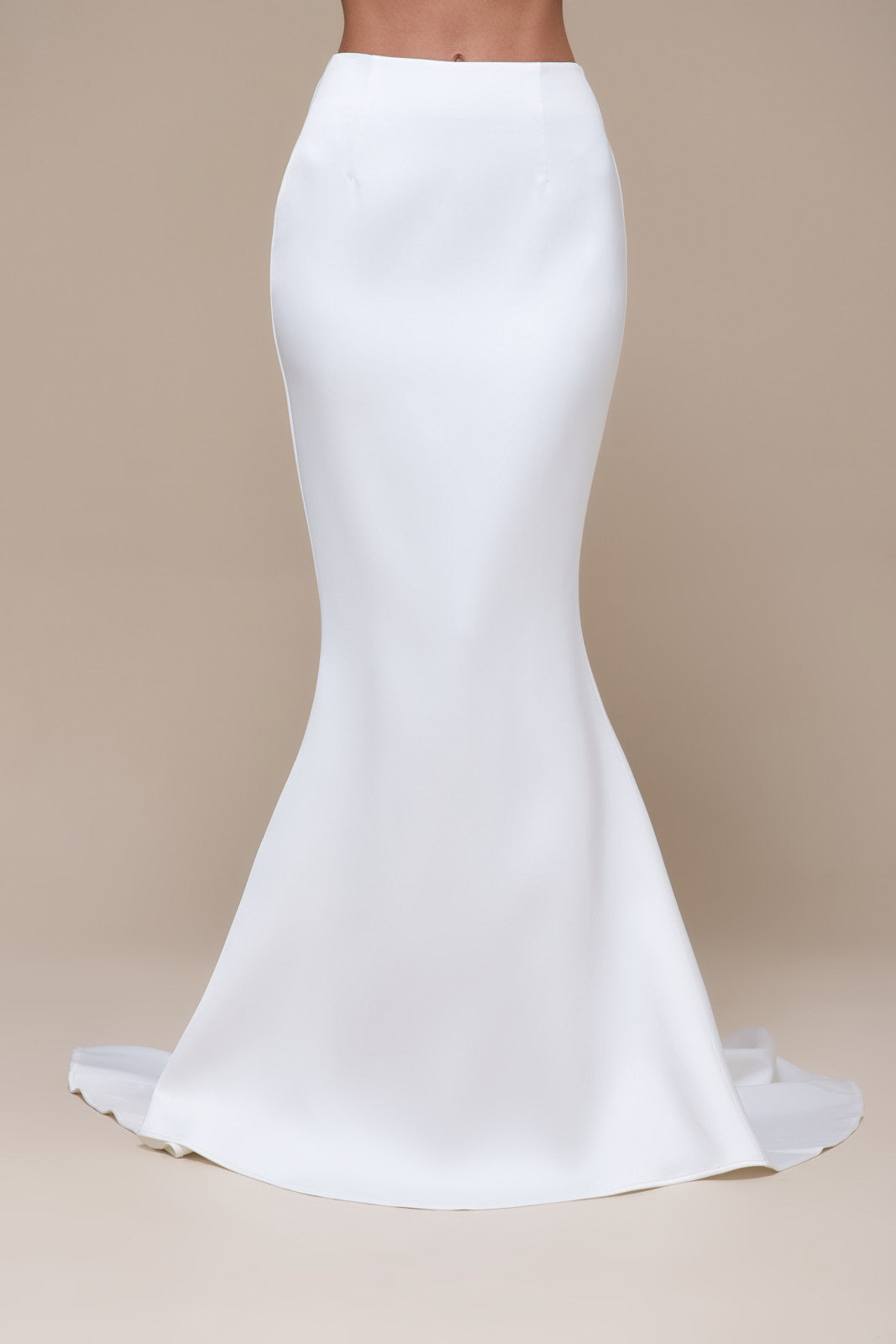 VIVIENNE HIGH WAIST MERMAID SKIRT WITH TRAIN | IVORY