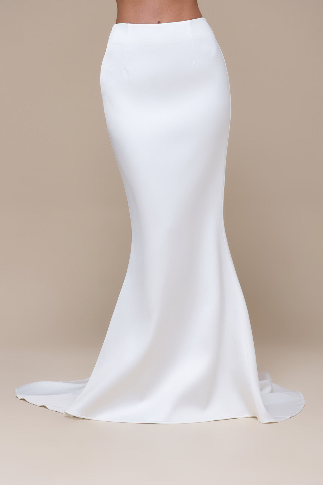 VIVIENNE HIGH WAIST MERMAID SKIRT WITH TRAIN | IVORY