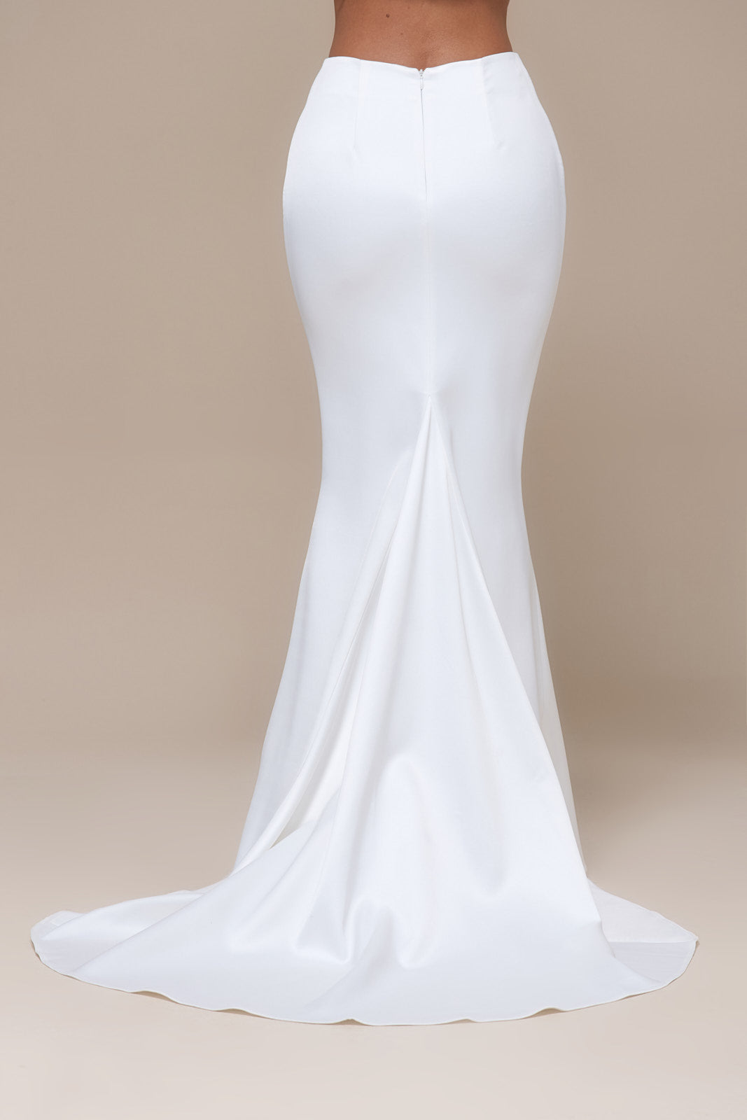 VIVIENNE HIGH WAIST MERMAID SKIRT WITH TRAIN | IVORY