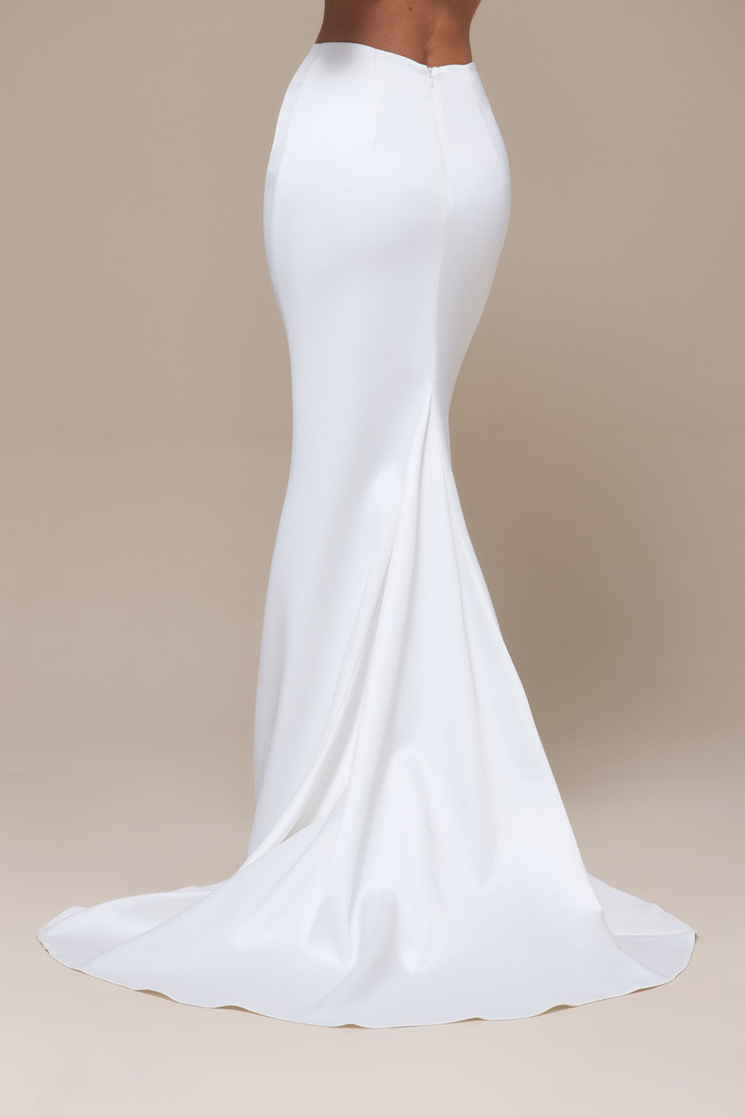 VIVIENNE HIGH WAIST MERMAID SKIRT WITH TRAIN | IVORY