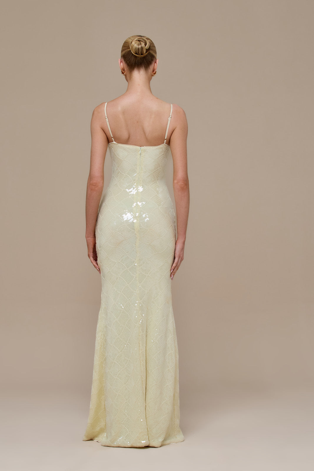 RHEA SEQUIN MAXI DRESS | LEMON