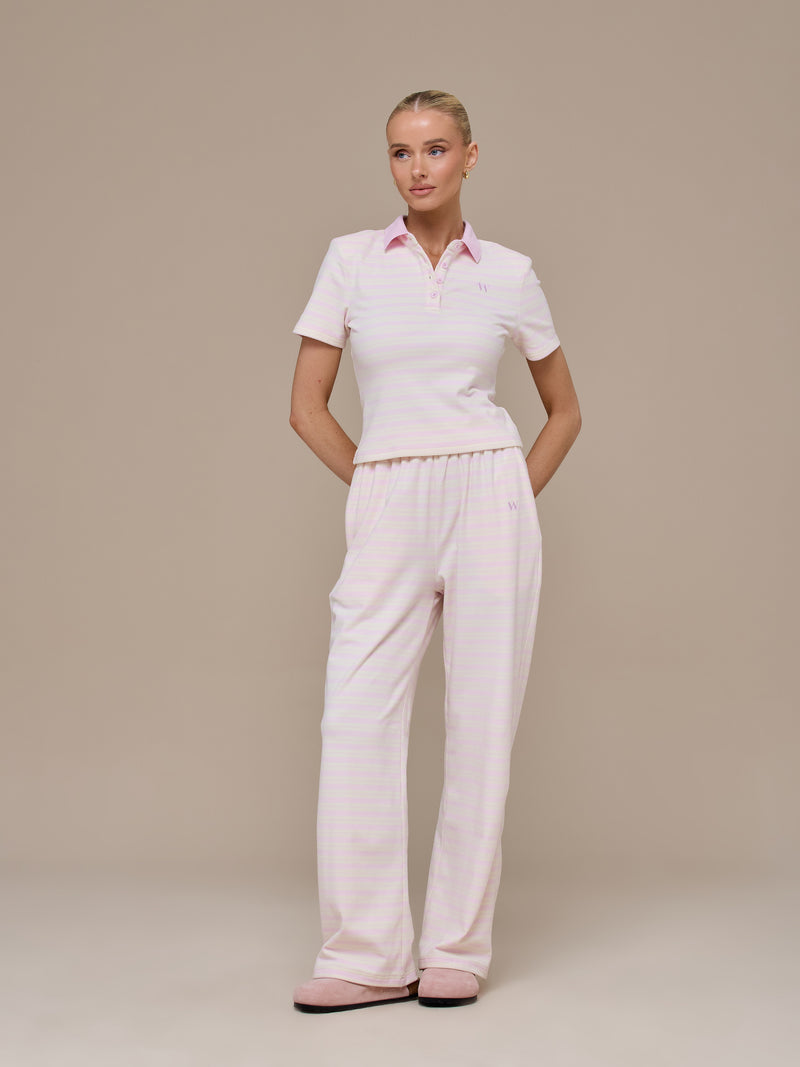 FRANKIE STRAIGHT LEG TROUSERS | PINK & LEMON