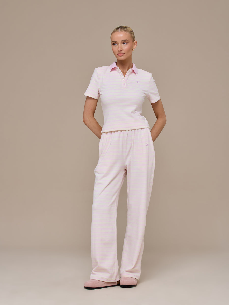 FRANKIE STRAIGHT LEG TROUSERS | PINK & LEMON