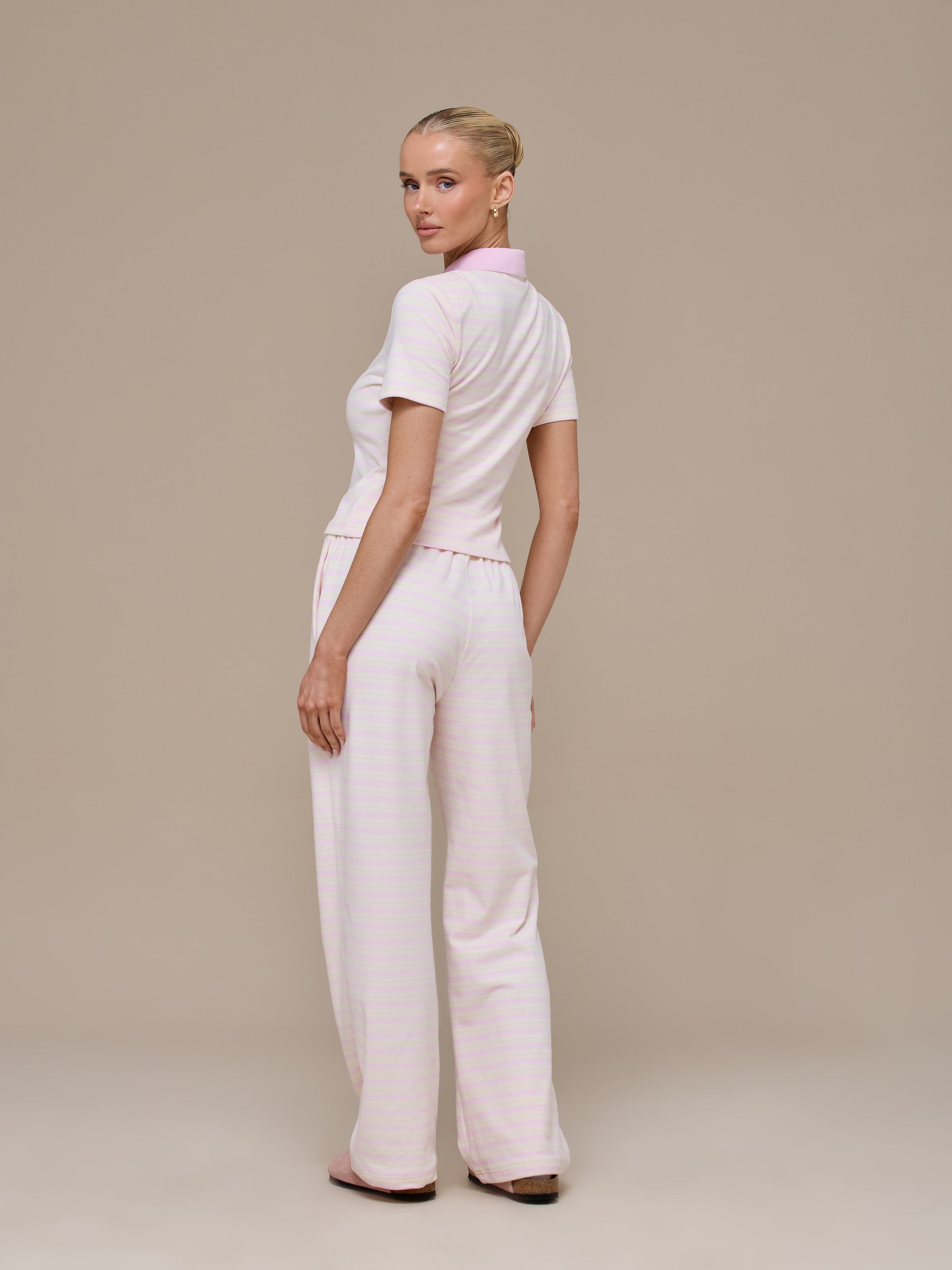 FRANKIE STRAIGHT LEG TROUSERS | PINK & LEMON