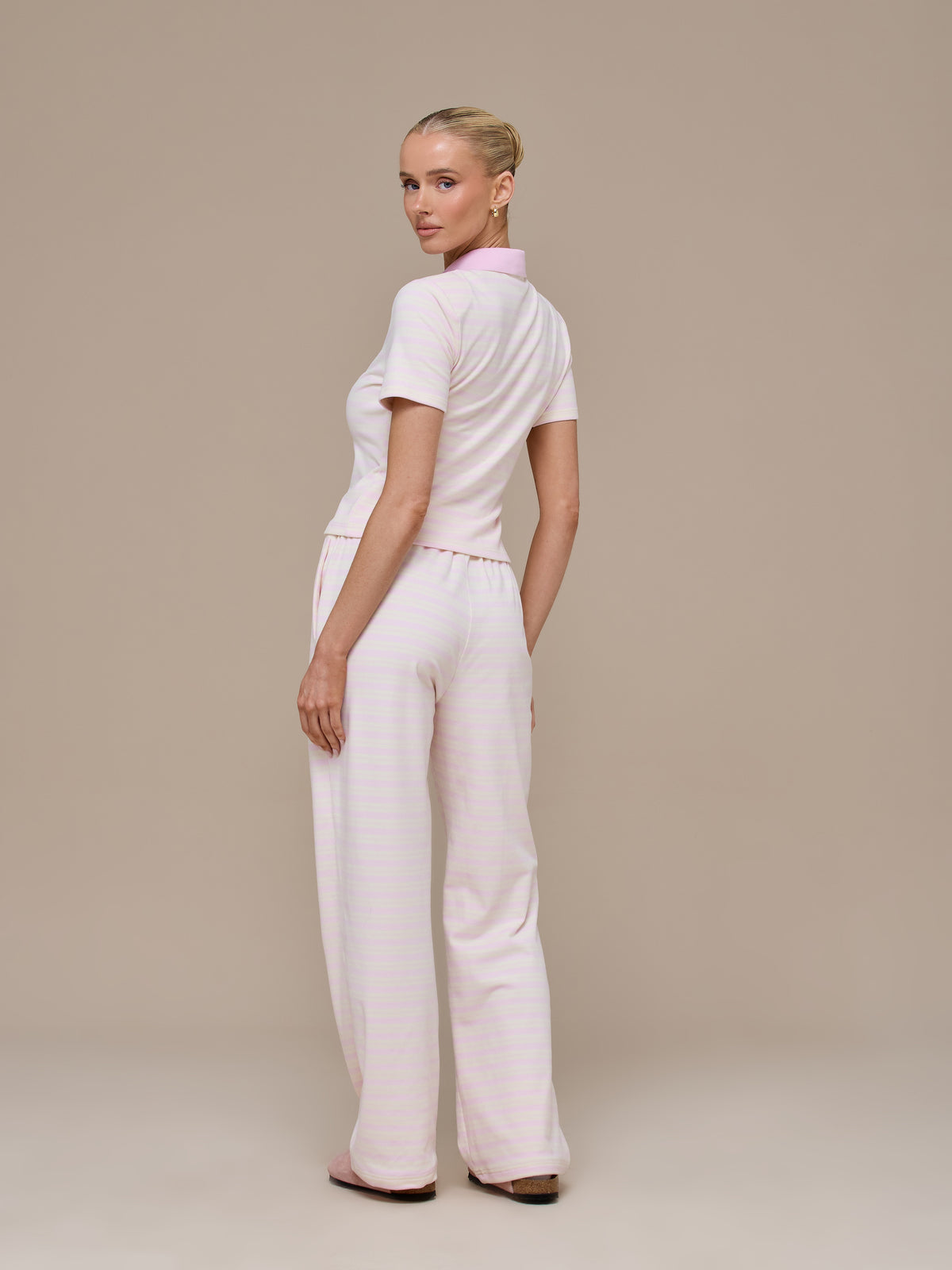 FRANKIE STRAIGHT LEG TROUSERS | PINK & LEMON