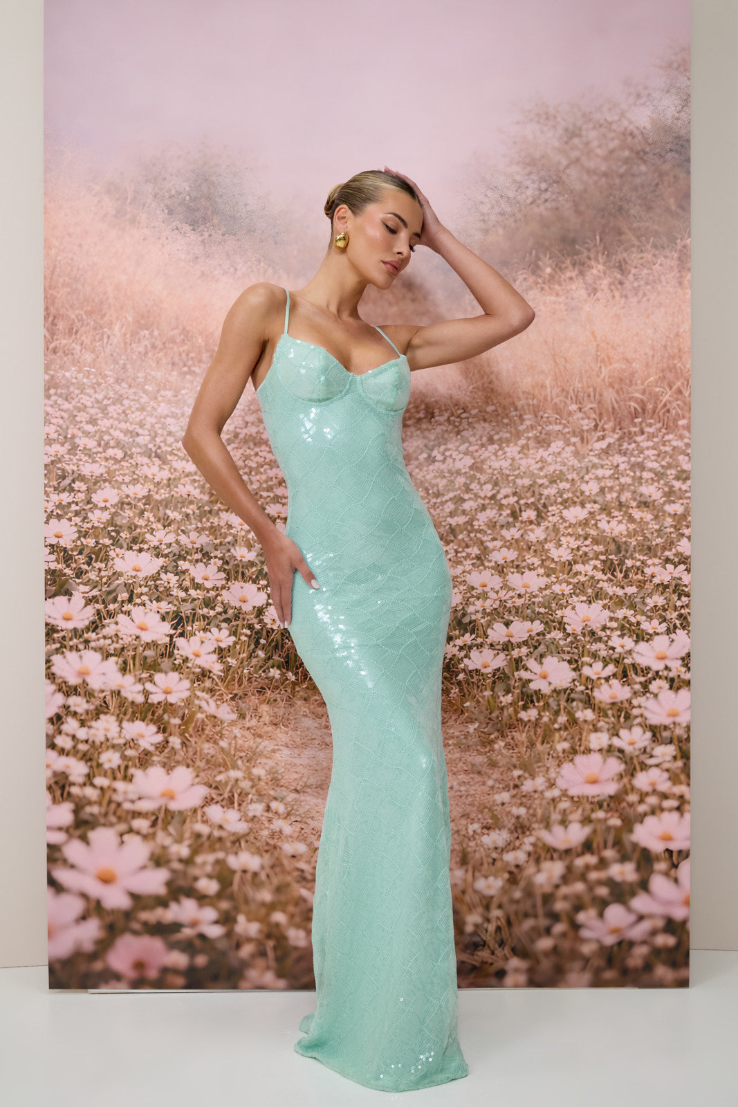 RHEA SEQUIN MAXI DRESS