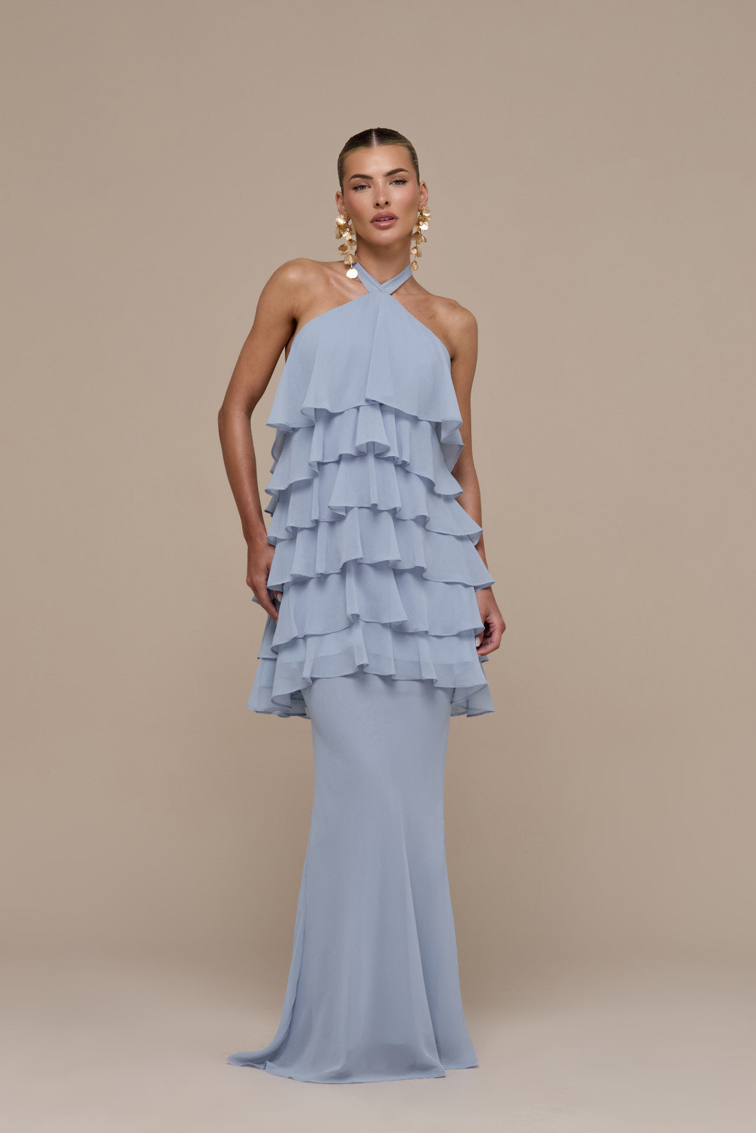 PRIMROSE MAXI SKIRT | POWDER BLUE