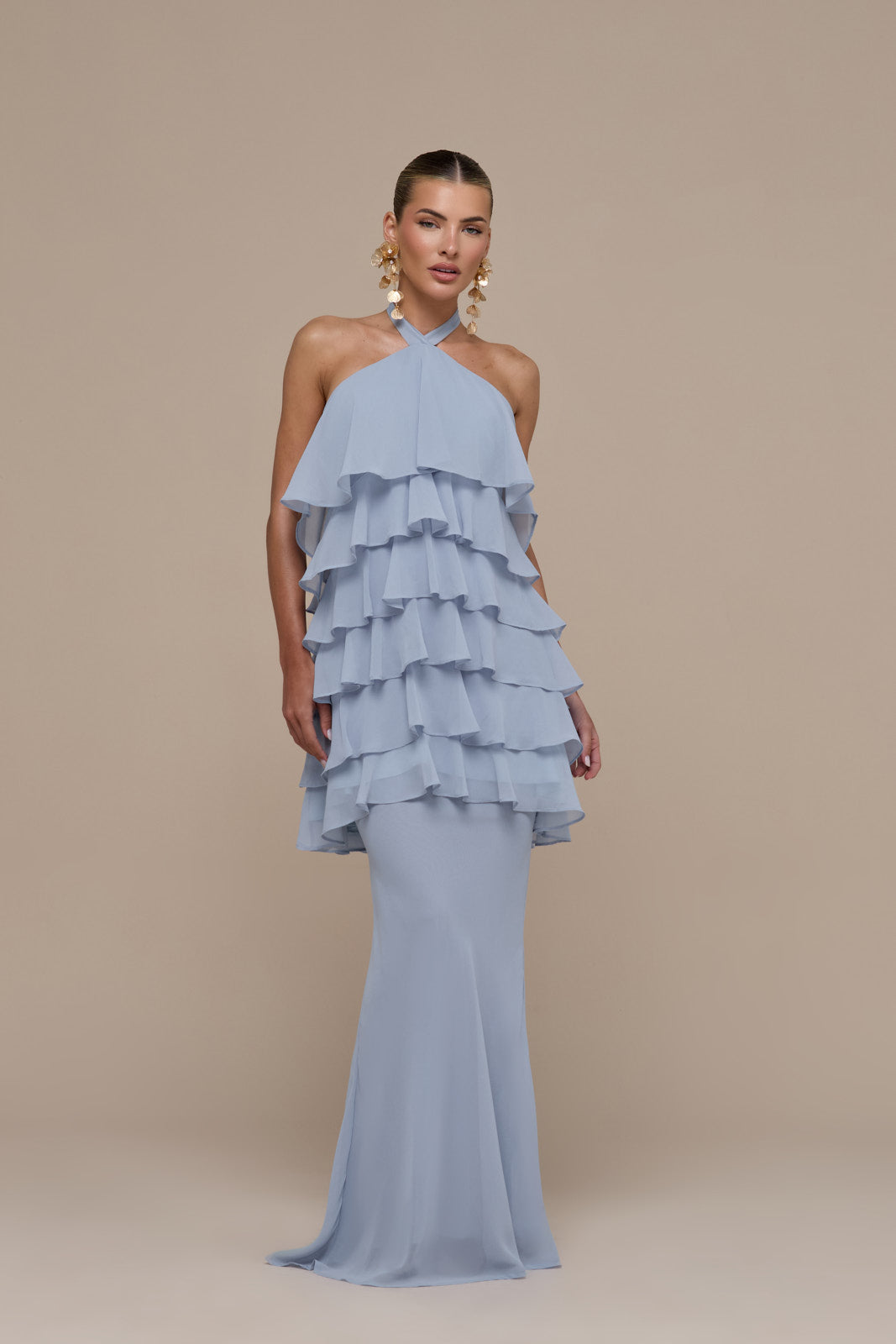 PRIMROSE MAXI SKIRT | POWDER BLUE