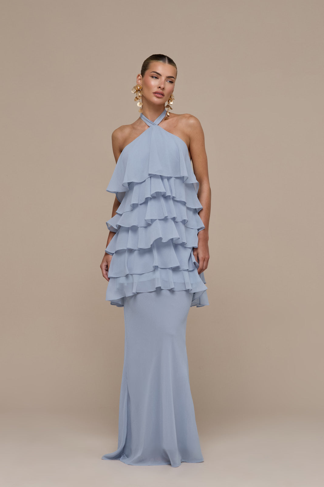 PRIMROSE MAXI SKIRT | POWDER BLUE