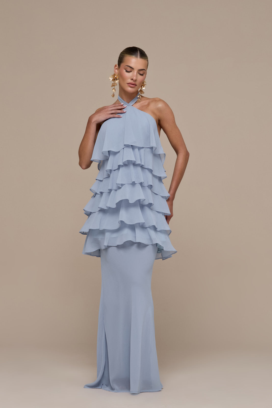 PRIMROSE MAXI SKIRT | POWDER BLUE