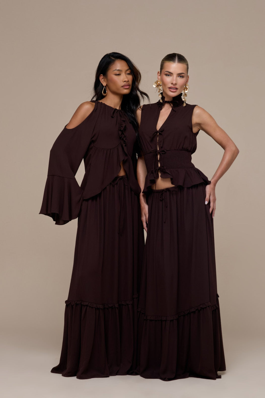MEADOW MAXI SKIRT | CHOCOLATE BROWN