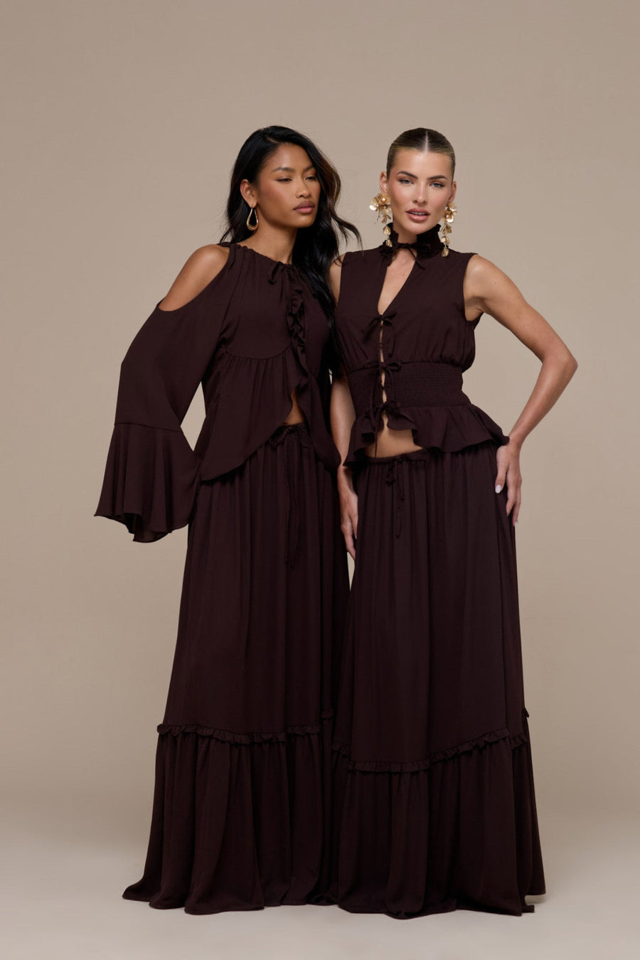 MEADOW MAXI SKIRT | CHOCOLATE BROWN