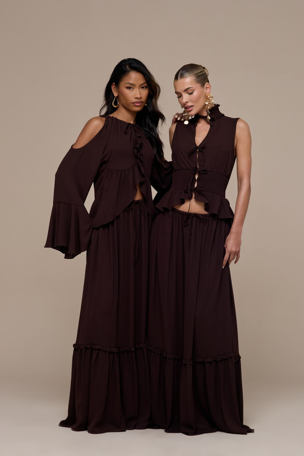 MEADOW MAXI SKIRT | CHOCOLATE BROWN