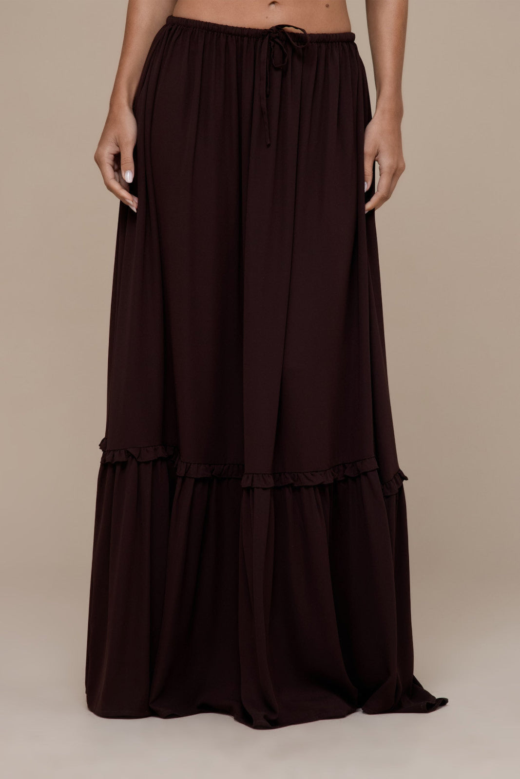 MEADOW MAXI SKIRT | CHOCOLATE BROWN