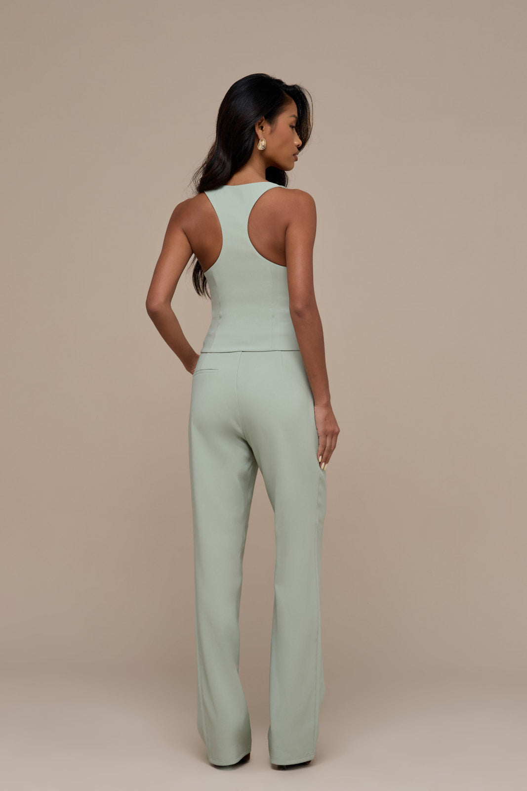OLIVIA SQUARE NECK CROP TOP | SAGE