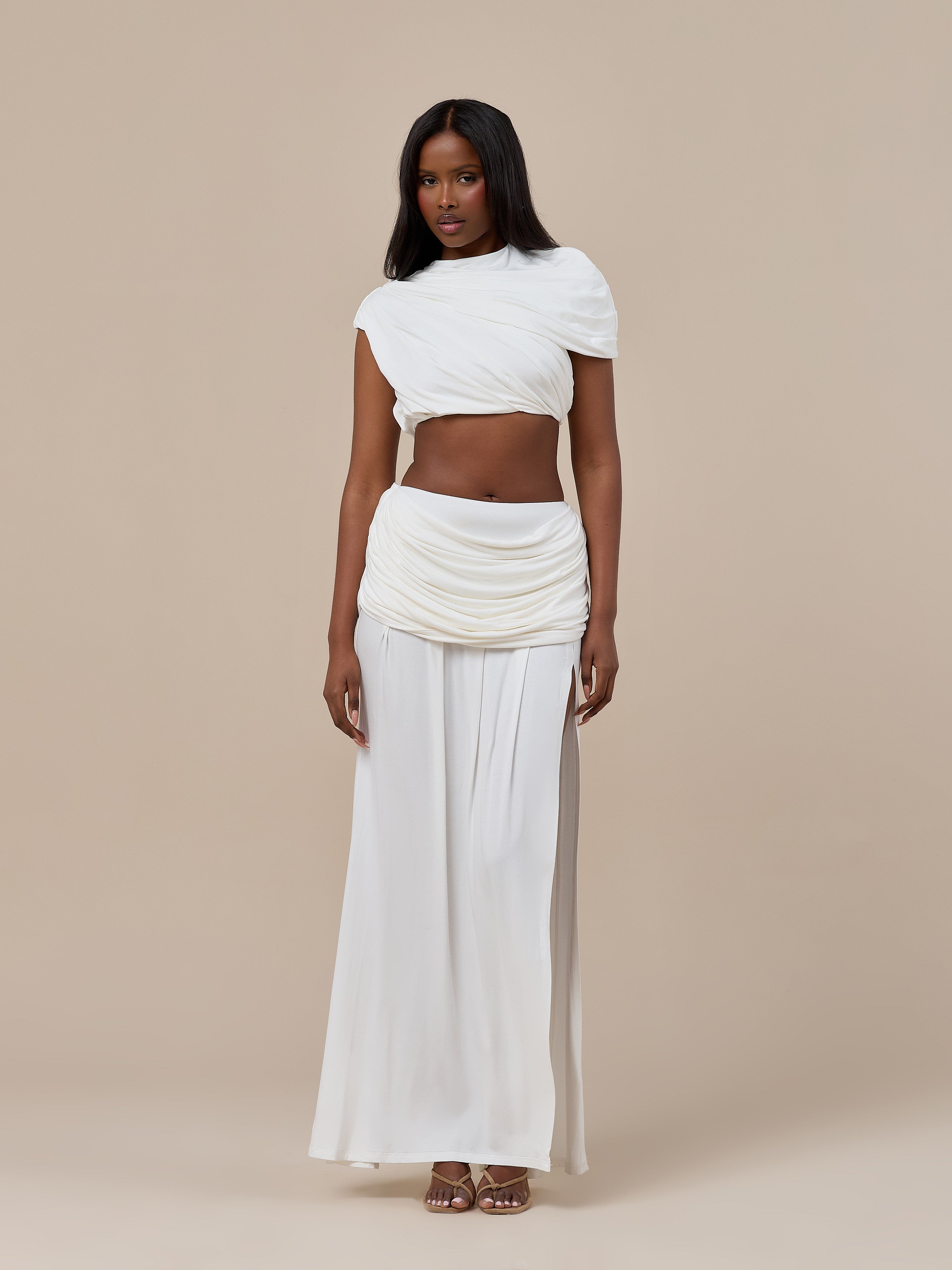 ATHENA DRAPE TOP | WHITE – Wander Doll