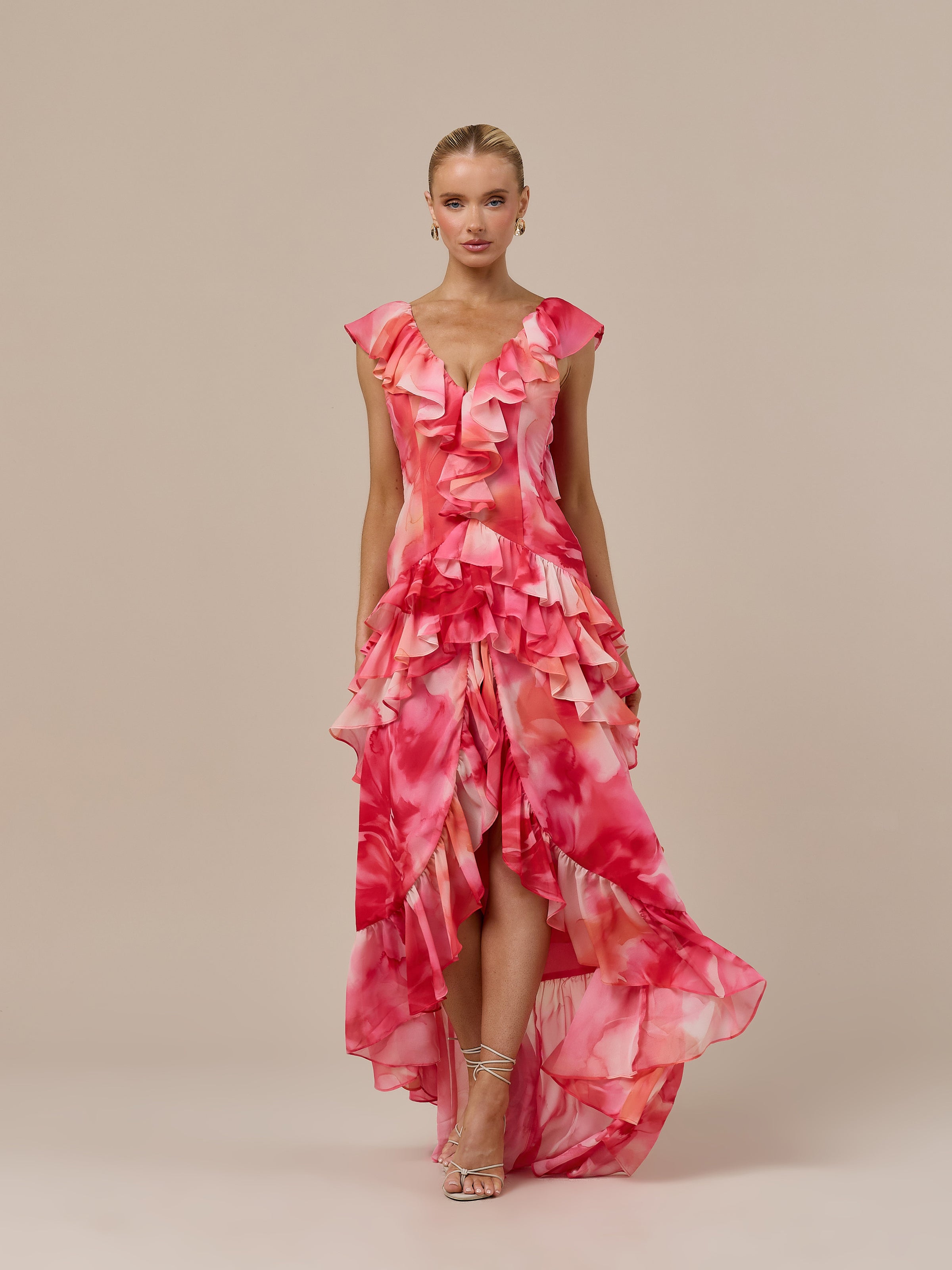 CARA RUFFLE MAXI DRESS | BLOOM PRINT