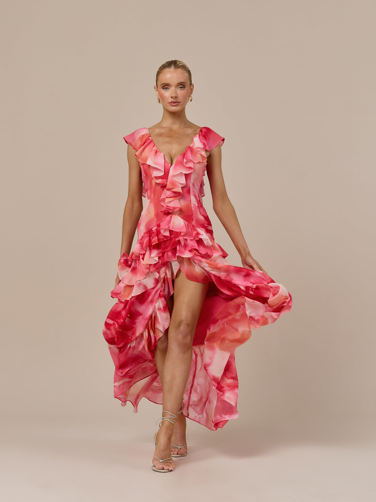 CARA RUFFLE MAXI DRESS | BLOOM PRINT