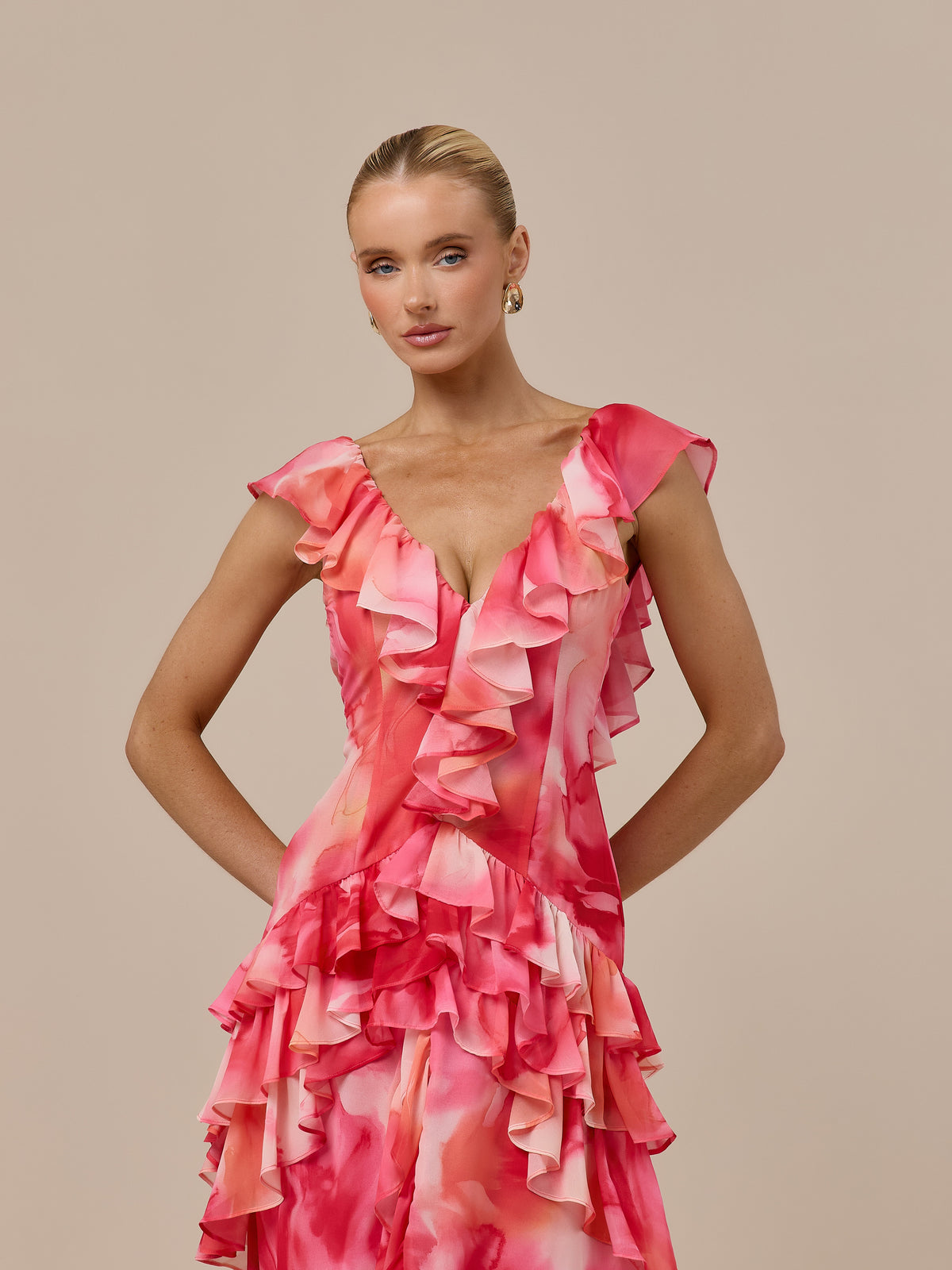 CARA RUFFLE MAXI DRESS | BLOOM PRINT