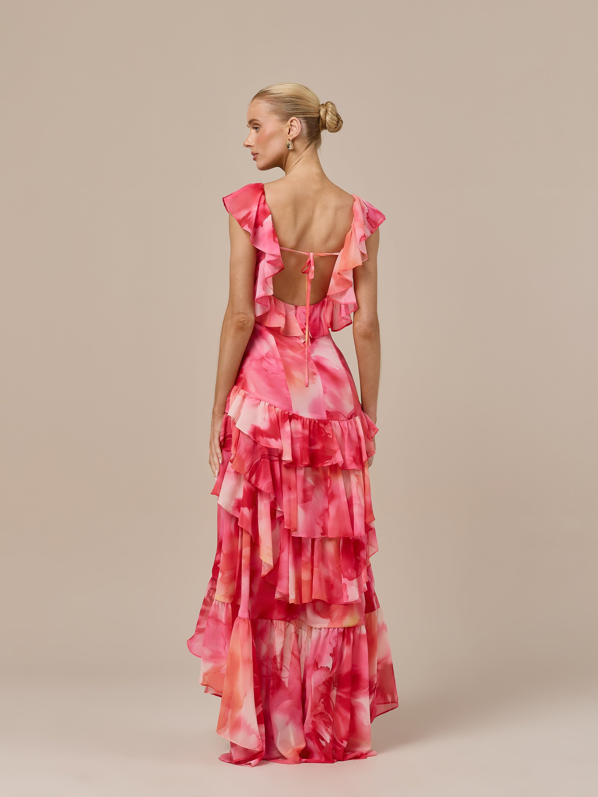CARA RUFFLE MAXI DRESS | BLOOM PRINT