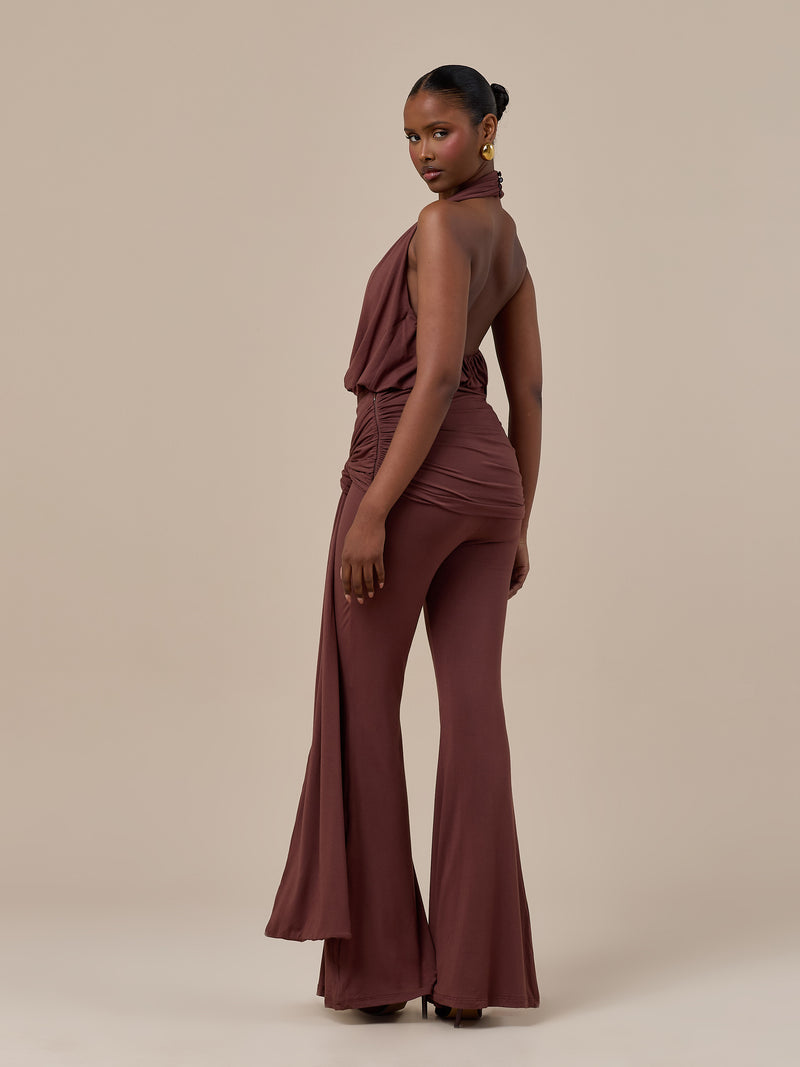 BELLA PLUNGE BODYSUIT | CHOCOLATE