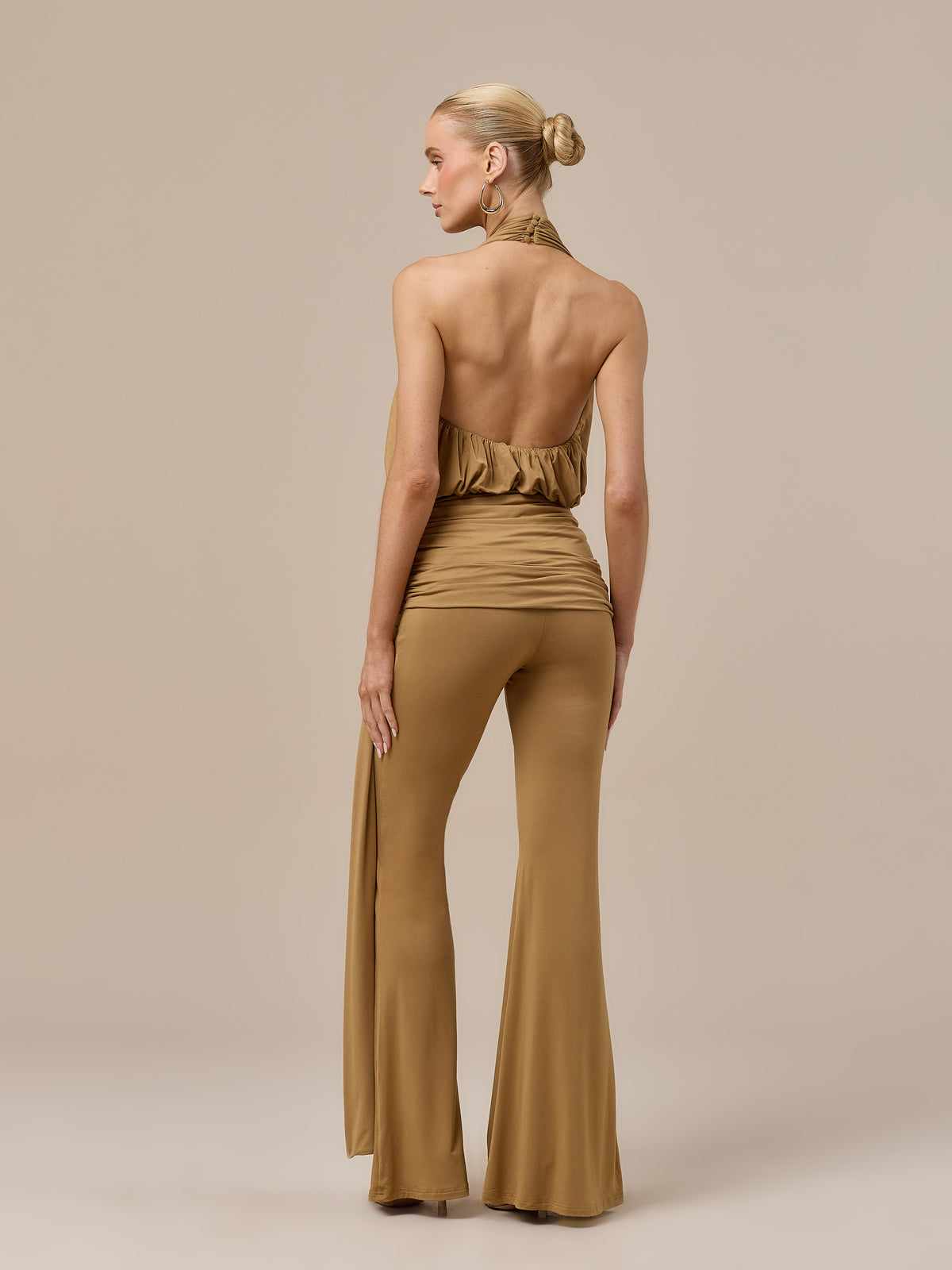 BELLA PLUNGE BODYSUIT | GOLDEN BROWN