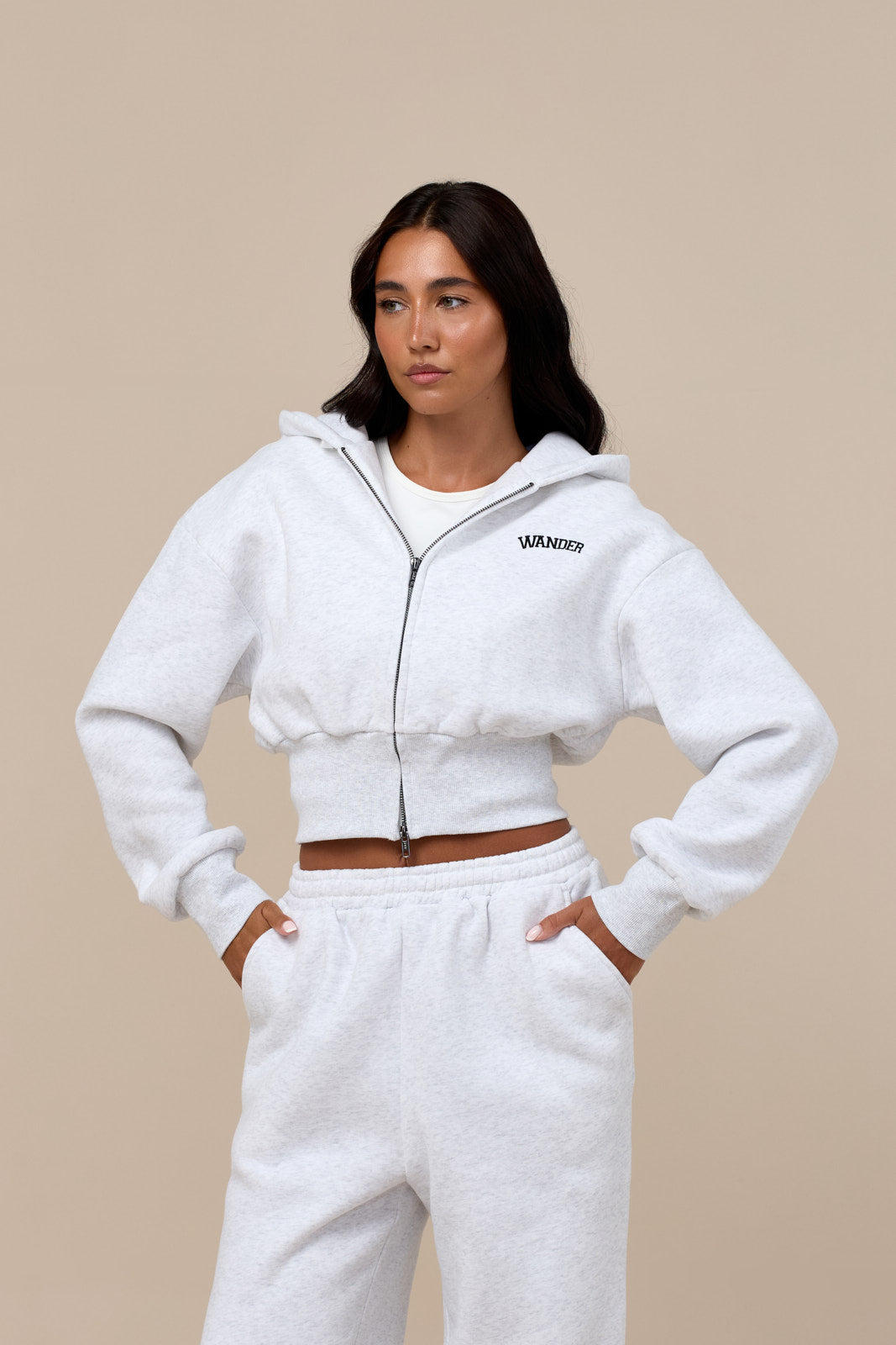 SLOANE OVERSIZED ZIP HOODIE | GREY