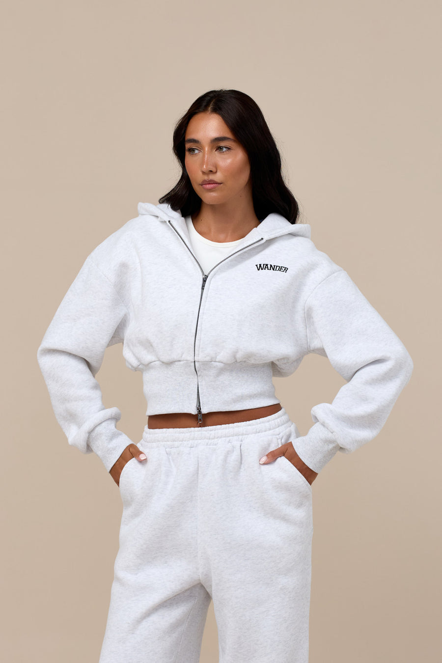 SLOANE OVERSIZED ZIP HOODIE | GREY