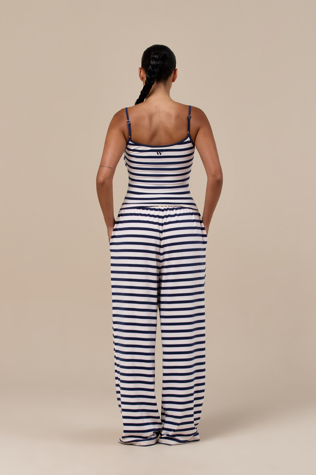 FERN STRIPED CAMI TOP | NAVY, LEMON AND PINK