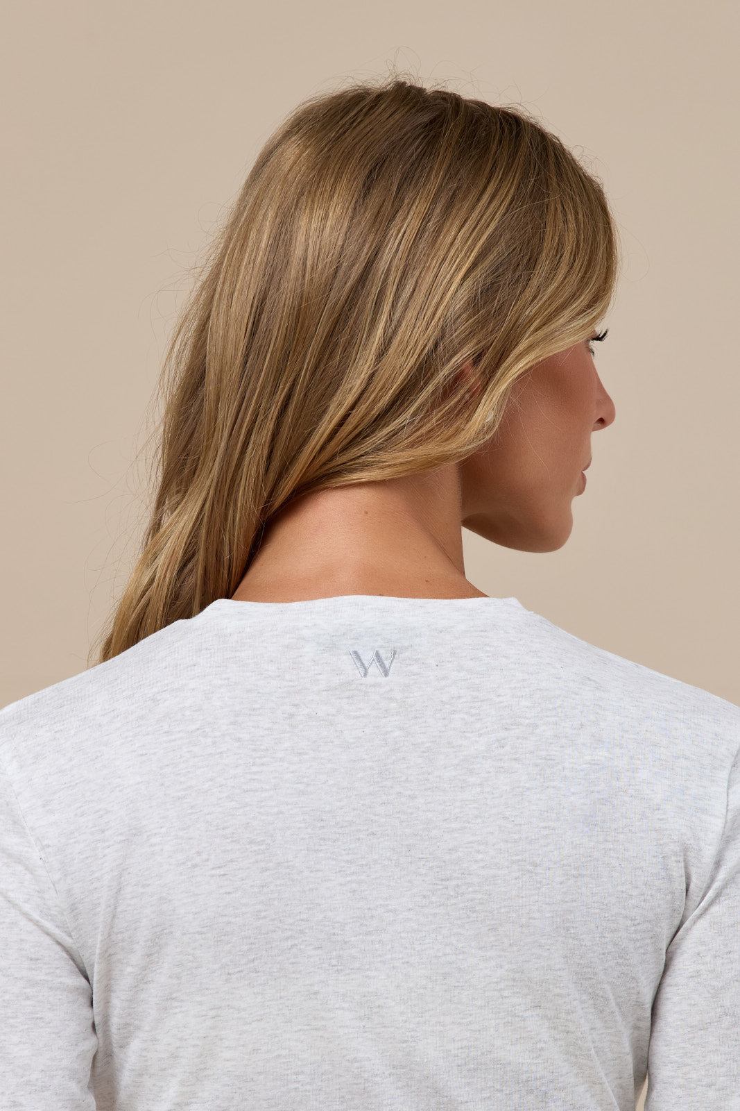 CASEY LONG SLEEVE SLUB T-SHIRT | MARL GREY