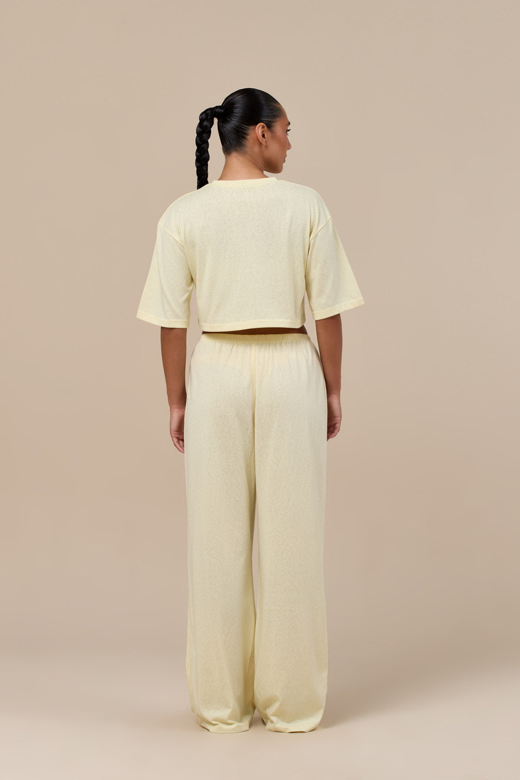 CASEY CROPPED SLUB T-SHIRT | BUTTER LEMON