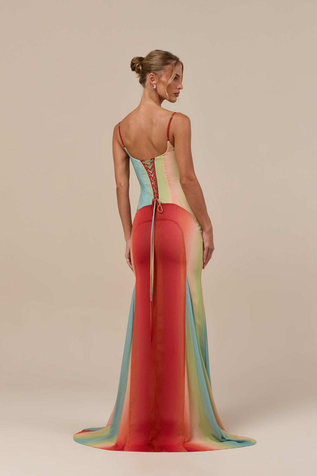 RAYNE PANELLED MAXI DRESS | RAINBOW OMBRE