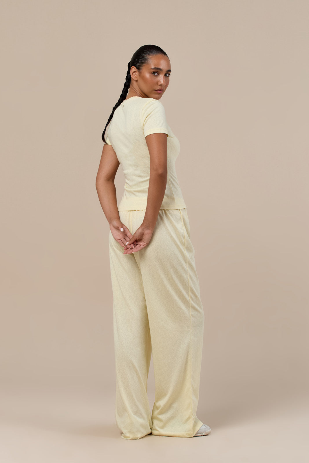 CASEY SHORT SLEEVE SLUB T-SHIRT | BUTTER LEMON