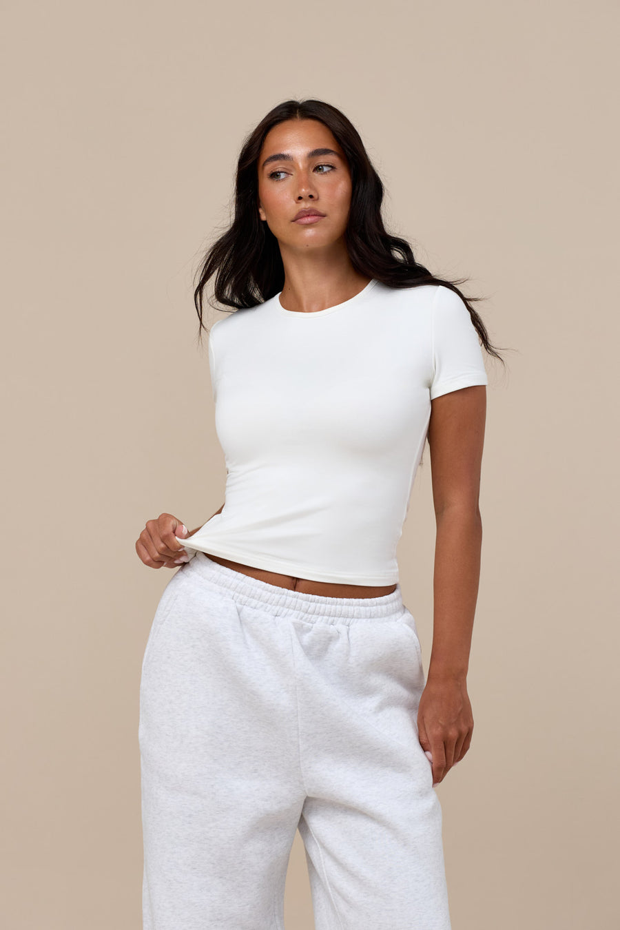 BLAKE SCULPTING SHORT SLEEVE T-SHIRT | WHITE