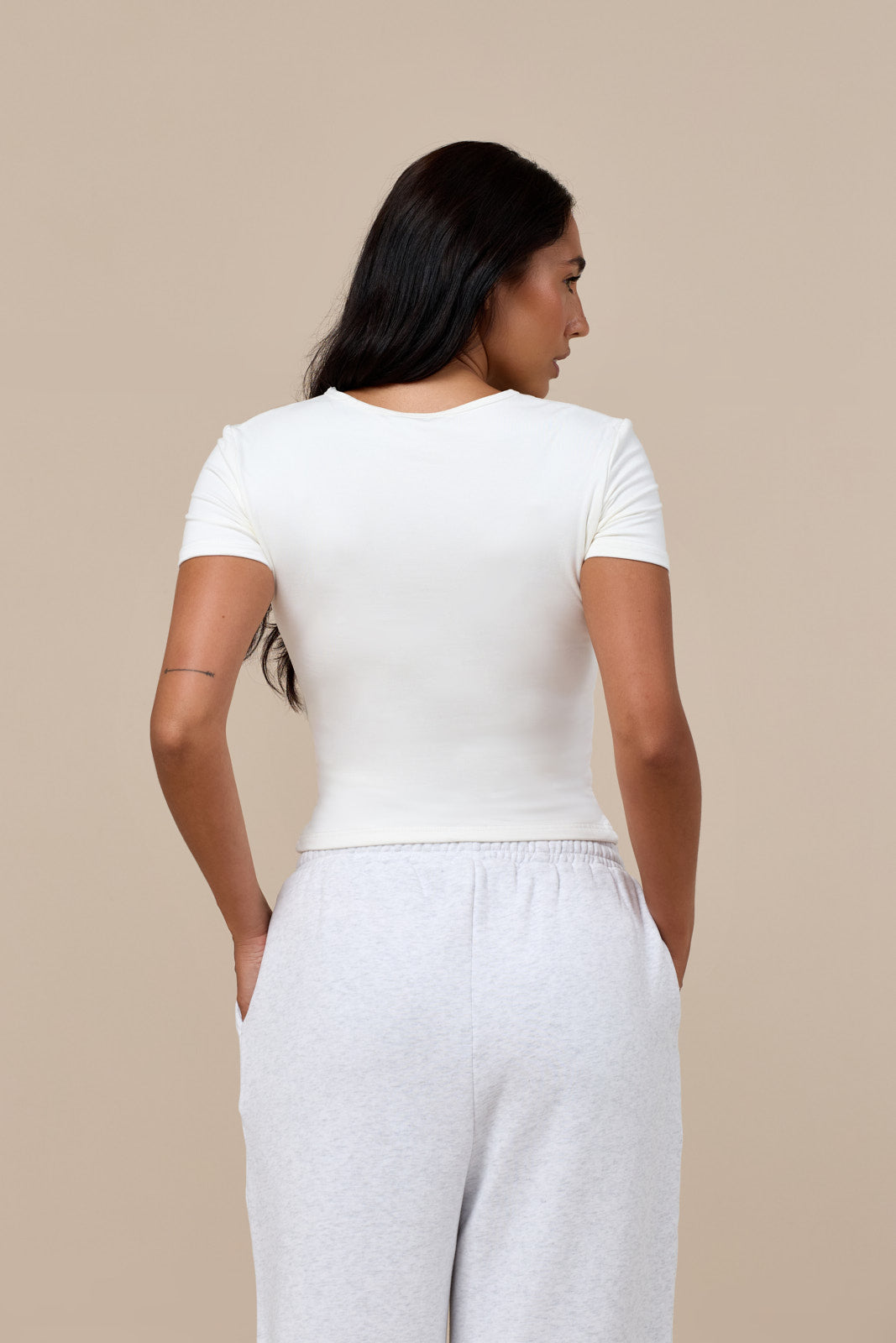 BLAKE SCULPTING SHORT SLEEVE T-SHIRT | WHITE