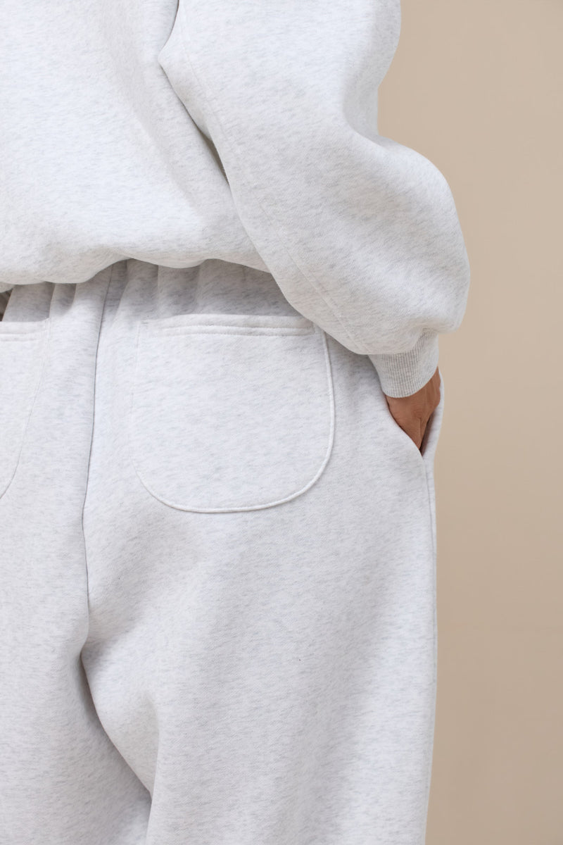 LANE BUTTON BALLOON LEG SWEATPANTS | GREY